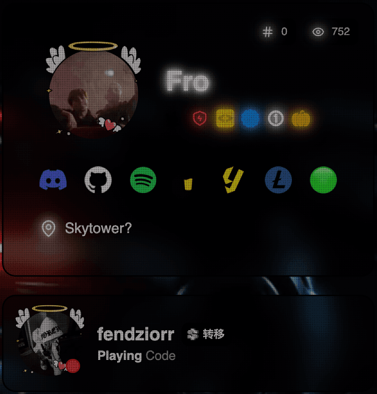 fendziorr's profile card preview