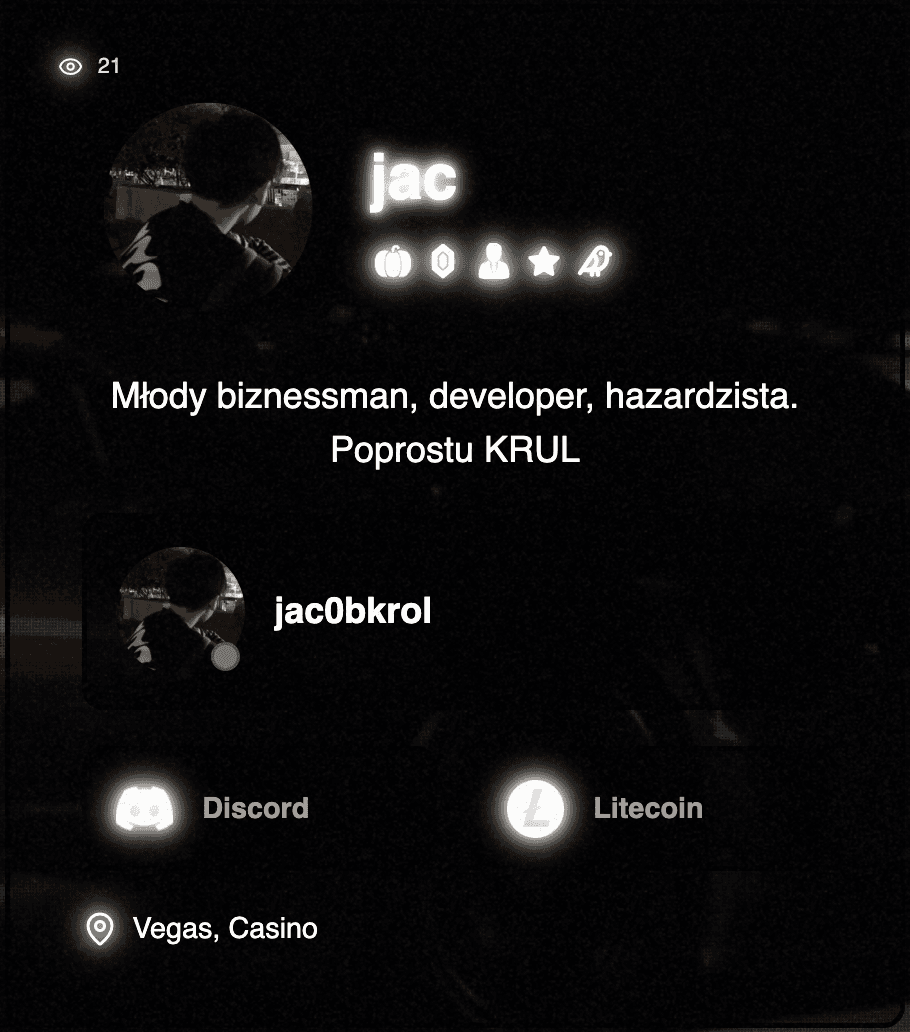 jacobkrol's profile card preview